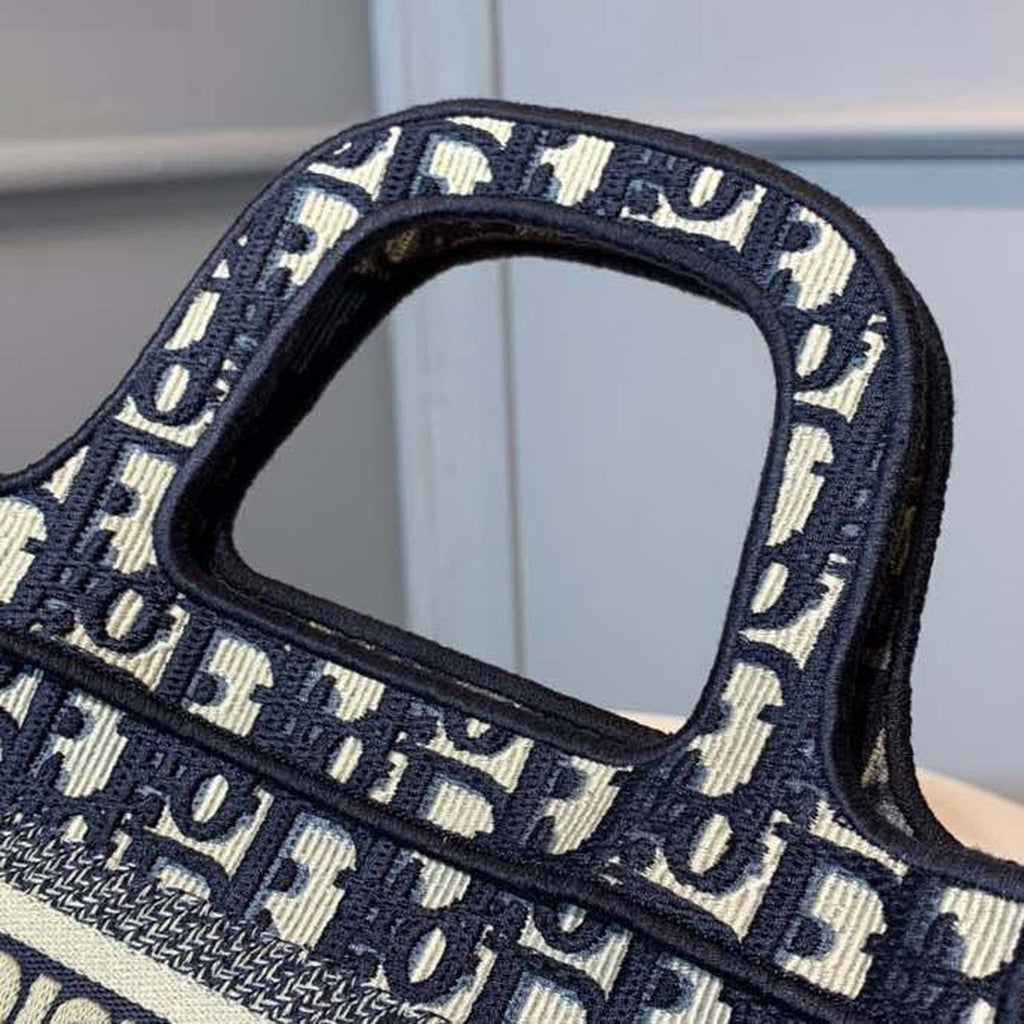 GLAMI Mini Book Tote Bag Blue By Maria Grazia Chiuri For Women 9in/22cm CD S5475ZRIW_M928