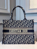 GLAMI MeGLAMIum Book Tote Bag Blue By Maria Grazia Chiuri For Women 14in/36cm CD M1296ZRIW_M928