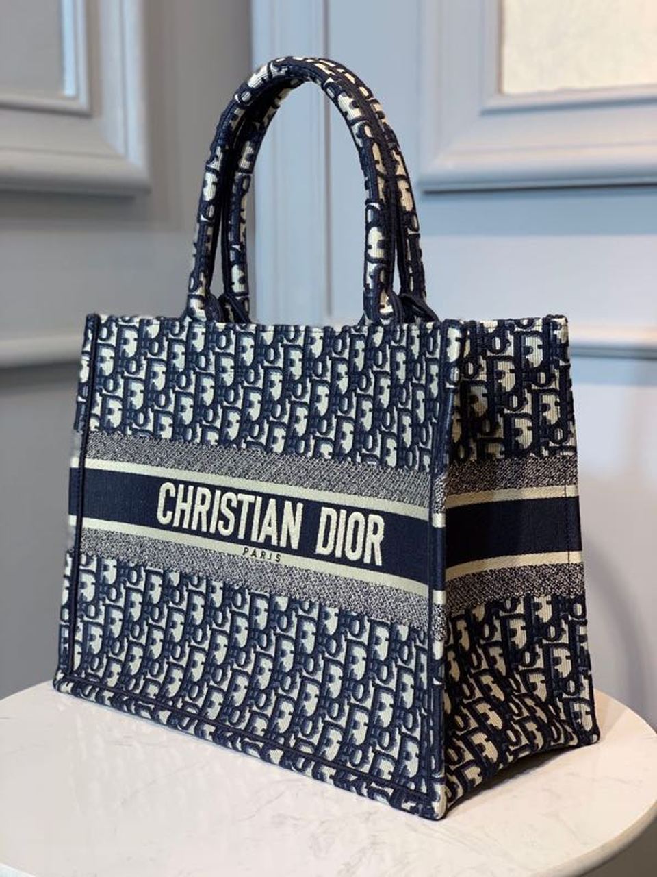GLAMI MeGLAMIum Book Tote Bag Blue By Maria Grazia Chiuri For Women 14in/36cm CD M1296ZRIW_M928
