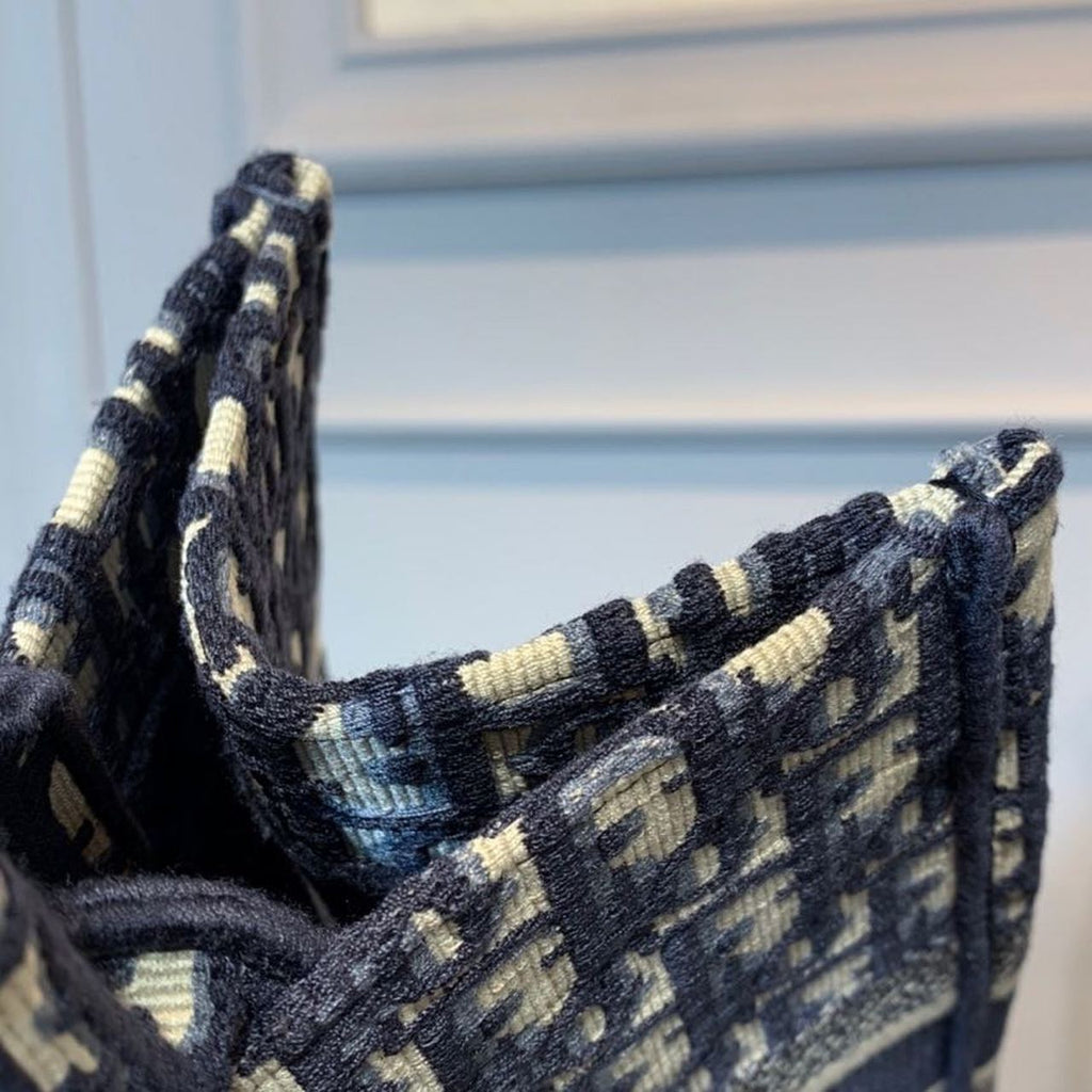 GLAMI MeGLAMIum Book Tote Bag Blue By Maria Grazia Chiuri For Women 14in/36cm CD M1296ZRIW_M928