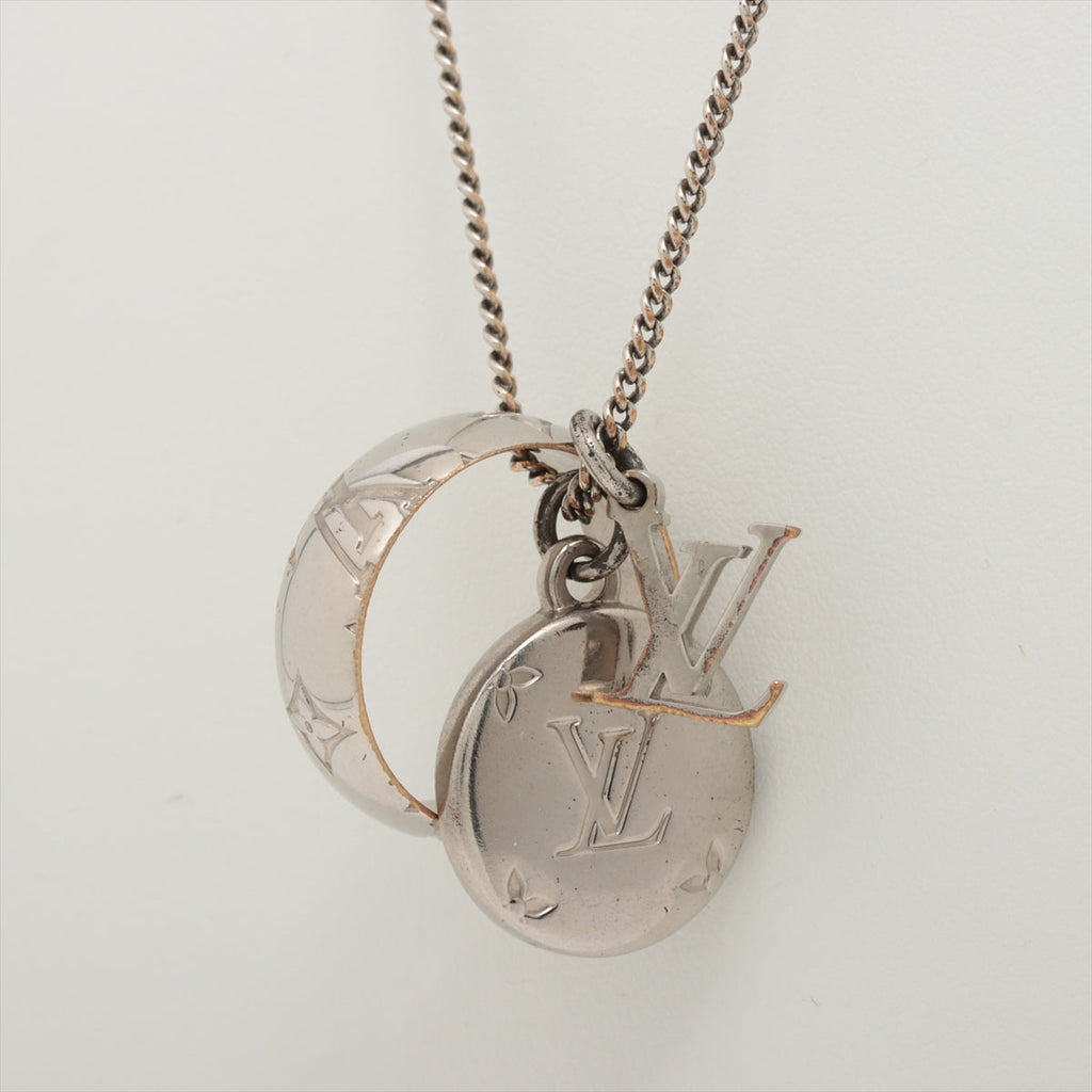 Louis Vuitton M62485 Monogramming OB0230/OB0250 Necklace GP Silver
