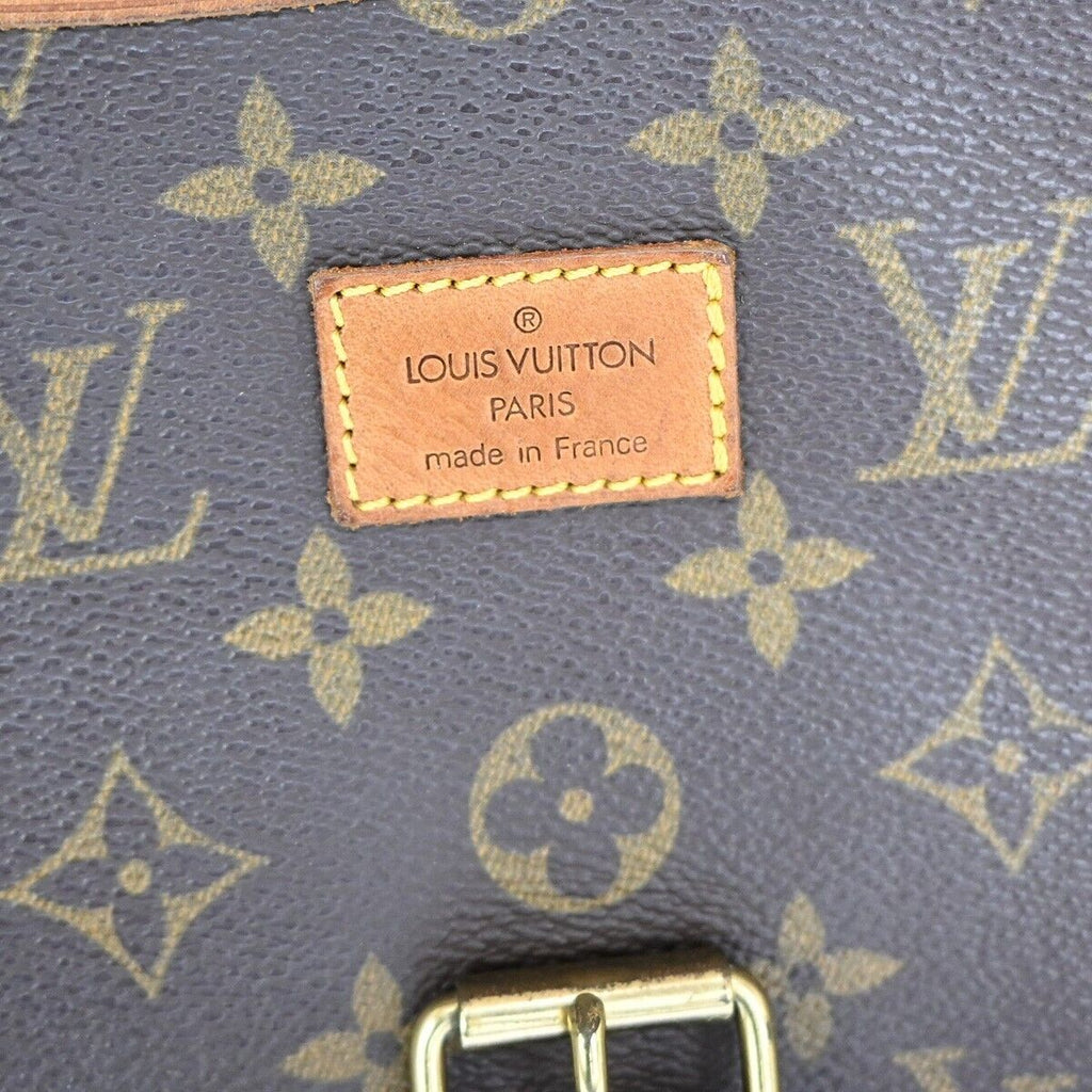 Vintage Brown Canvas Flap Shoulder Bag