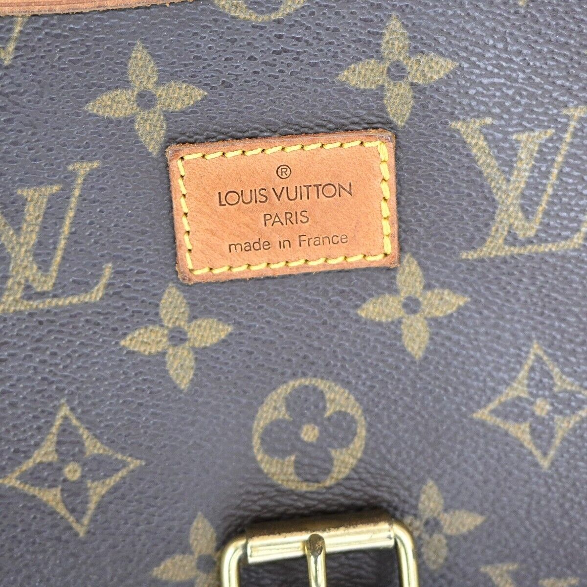 Vintage Brown Canvas Flap Shoulder Bag