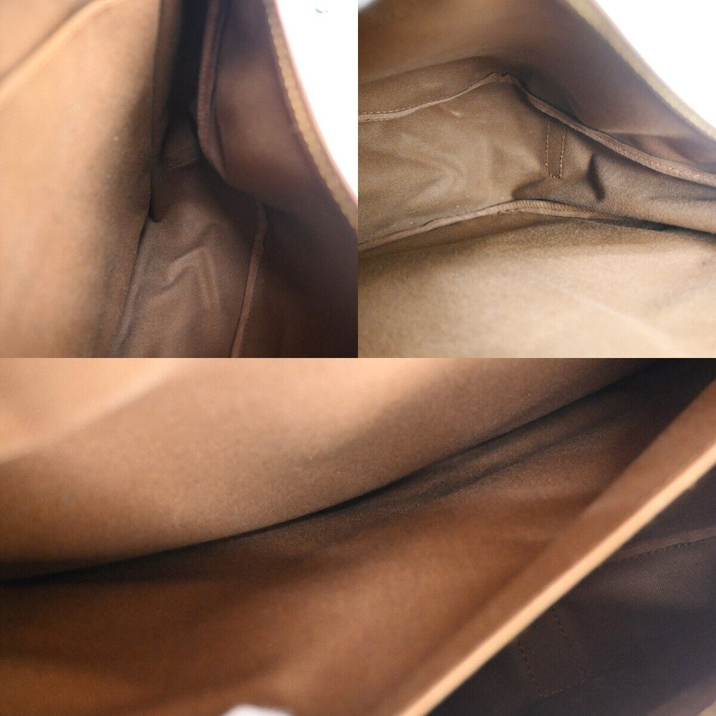 Vintage Brown Canvas Flap Shoulder Bag