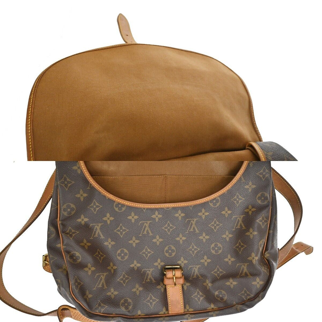 Vintage Brown Canvas Flap Shoulder Bag
