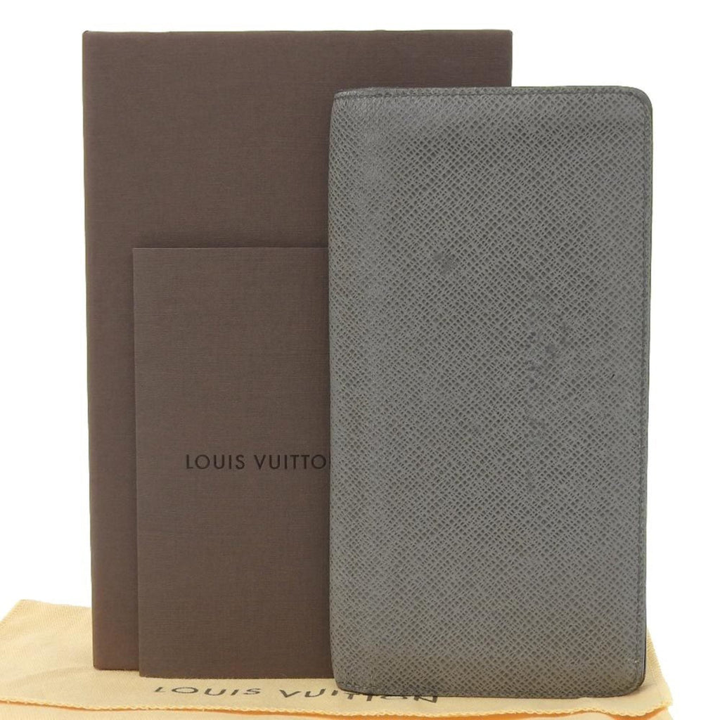 Grey Leather Louis Vuitton Portefeuille Wallet