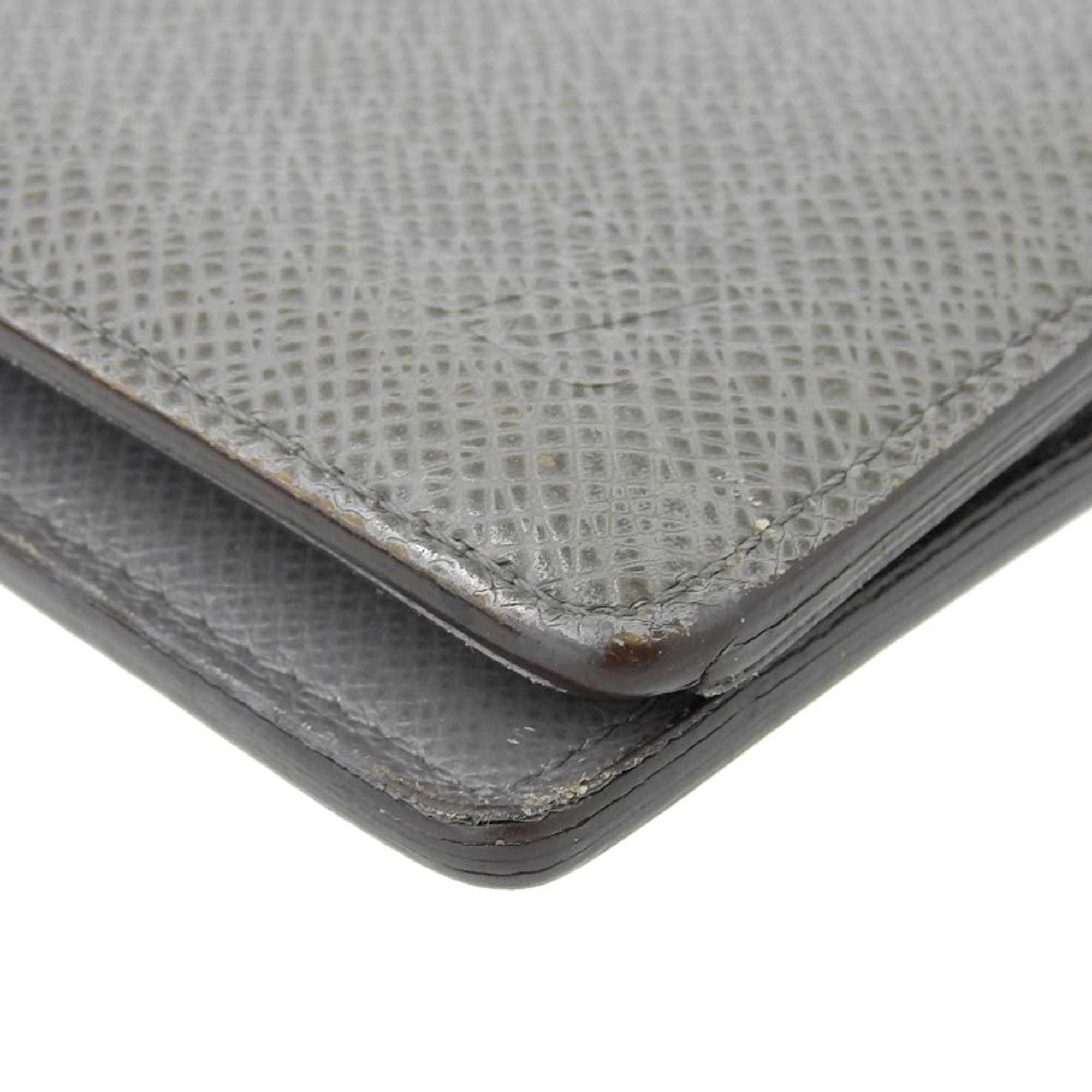Grey Leather Louis Vuitton Portefeuille Wallet