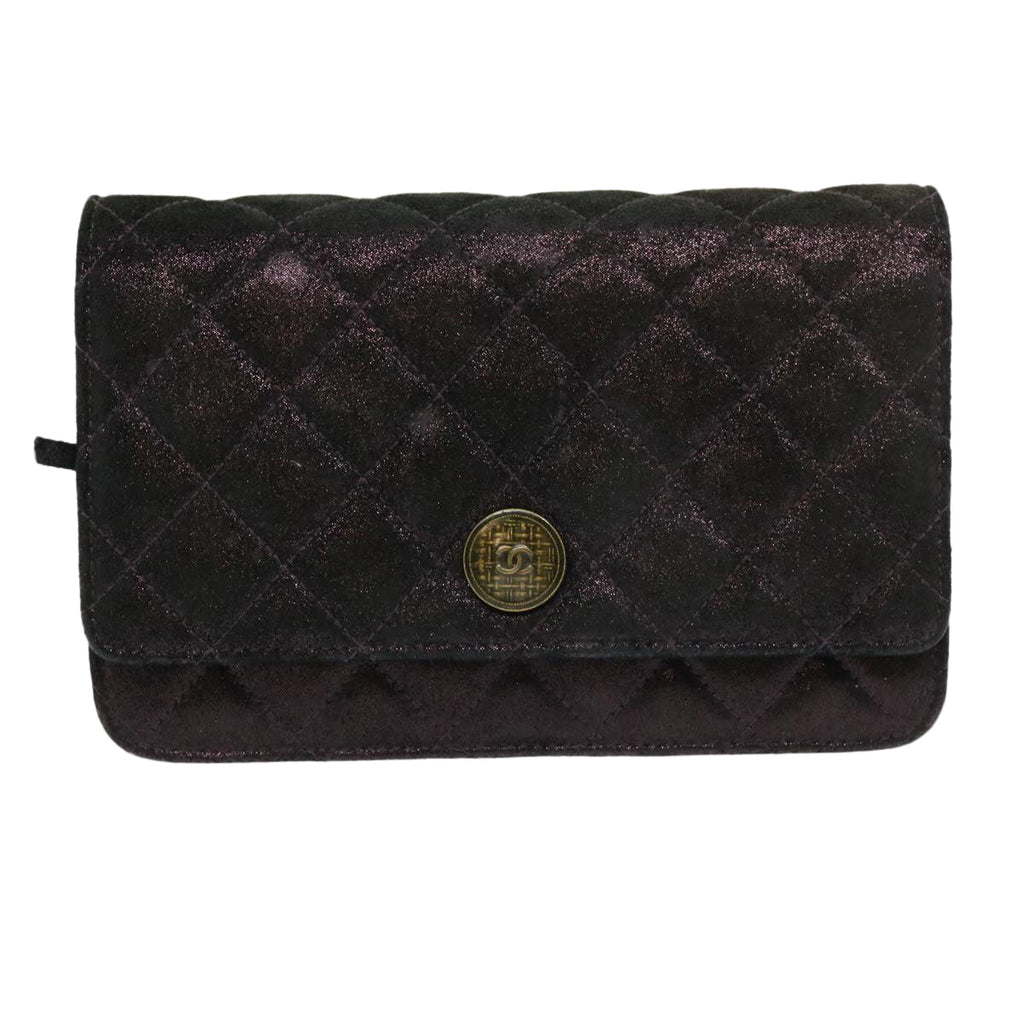 Chanel Captivating Purple Satin Matelasse Shoulder Bag
