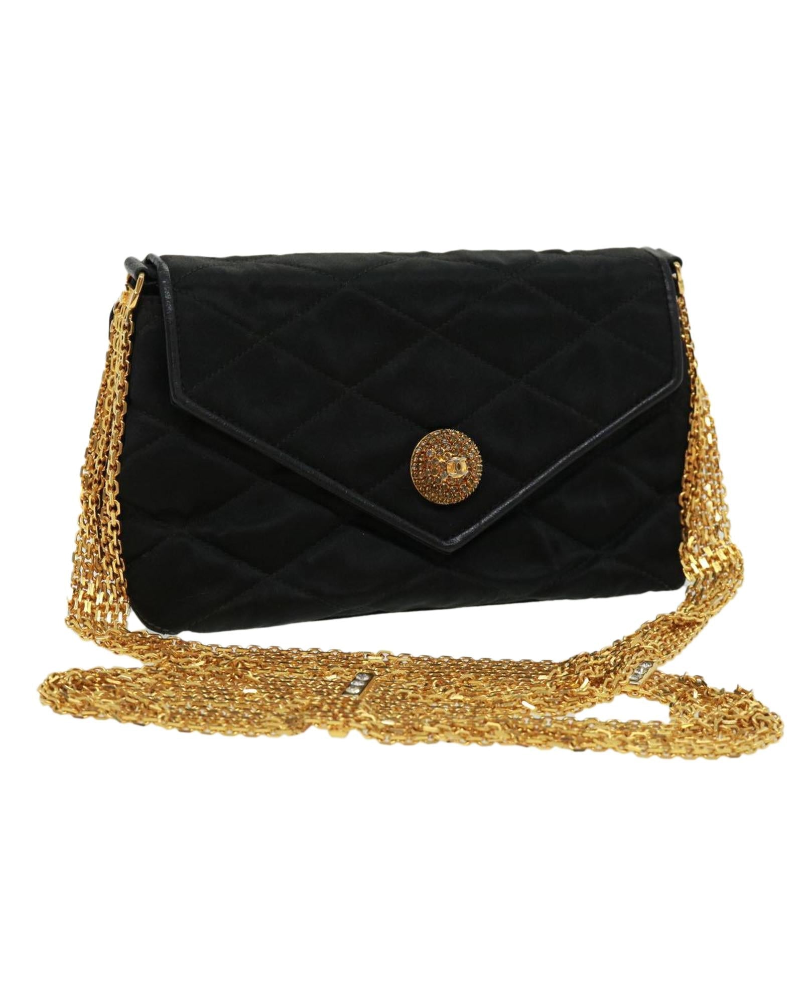 CHANEL Envelope Style Quilted Chain Bag