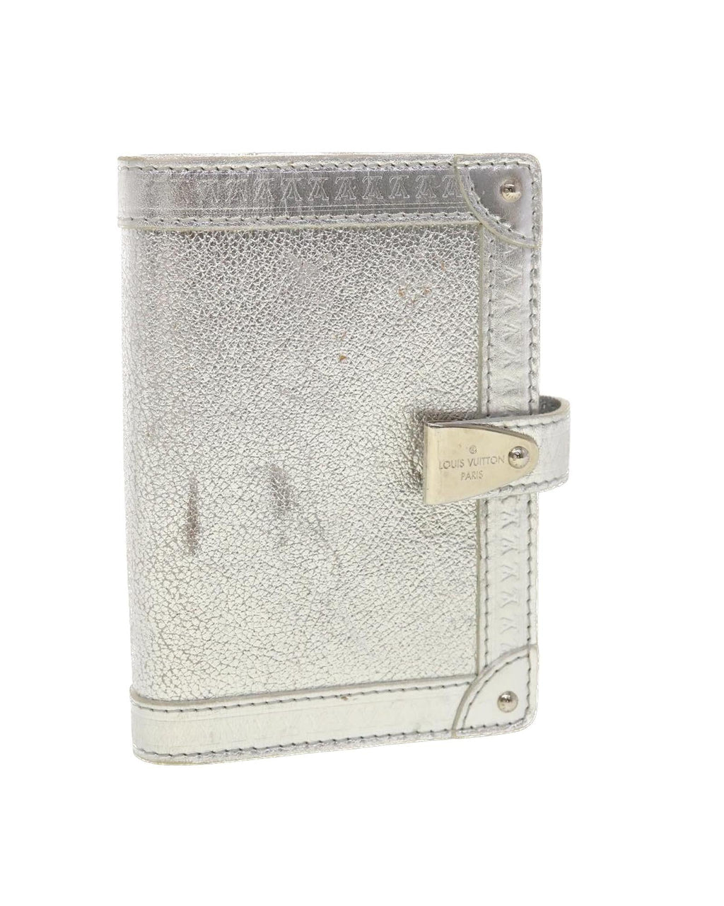 LOUIS VUITTON Agenda PM Silver Leather Agenda R20003