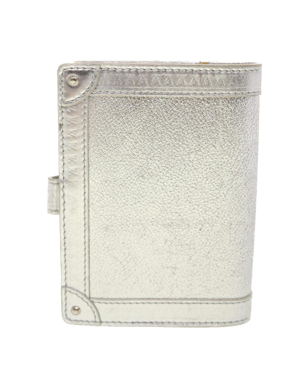 LOUIS VUITTON Agenda PM Silver Leather Agenda R20003