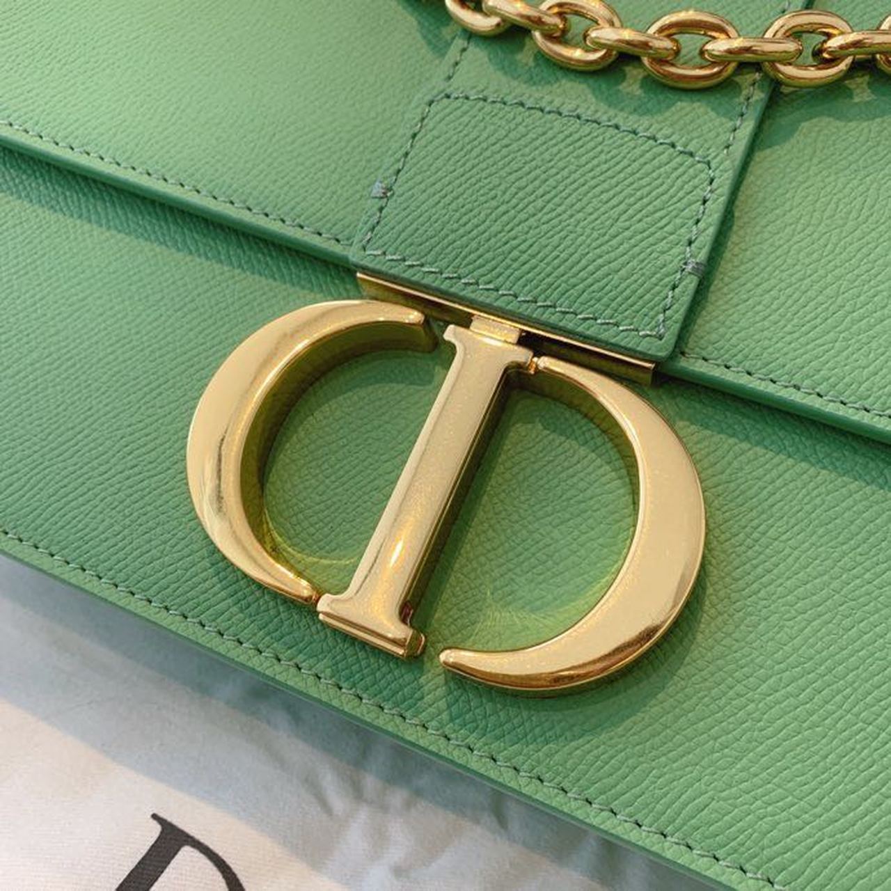 GLAMI 30 Montaigne Chained Bag Deep Mint Green Box For Women 24cm/9in CD