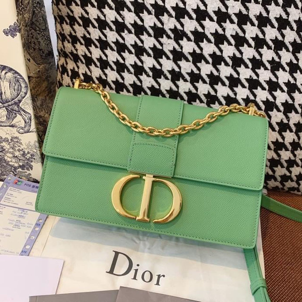 GLAMI 30 Montaigne Chained Bag Deep Mint Green Box For Women 24cm/9in CD