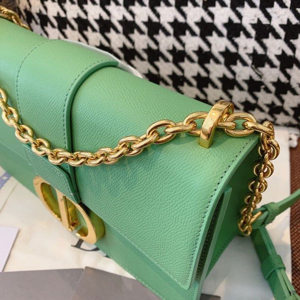 GLAMI 30 Montaigne Chained Bag Deep Mint Green Box For Women 24cm/9in CD