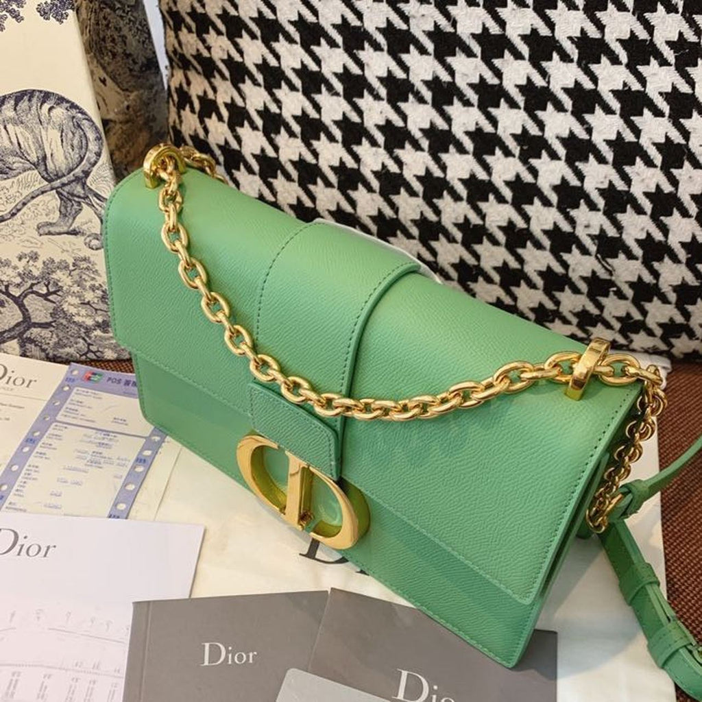GLAMI 30 Montaigne Chained Bag Deep Mint Green Box For Women 24cm/9in CD