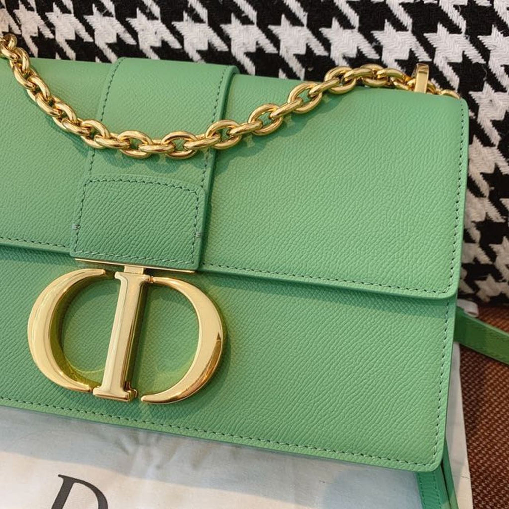 GLAMI 30 Montaigne Chained Bag Deep Mint Green Box For Women 24cm/9in CD