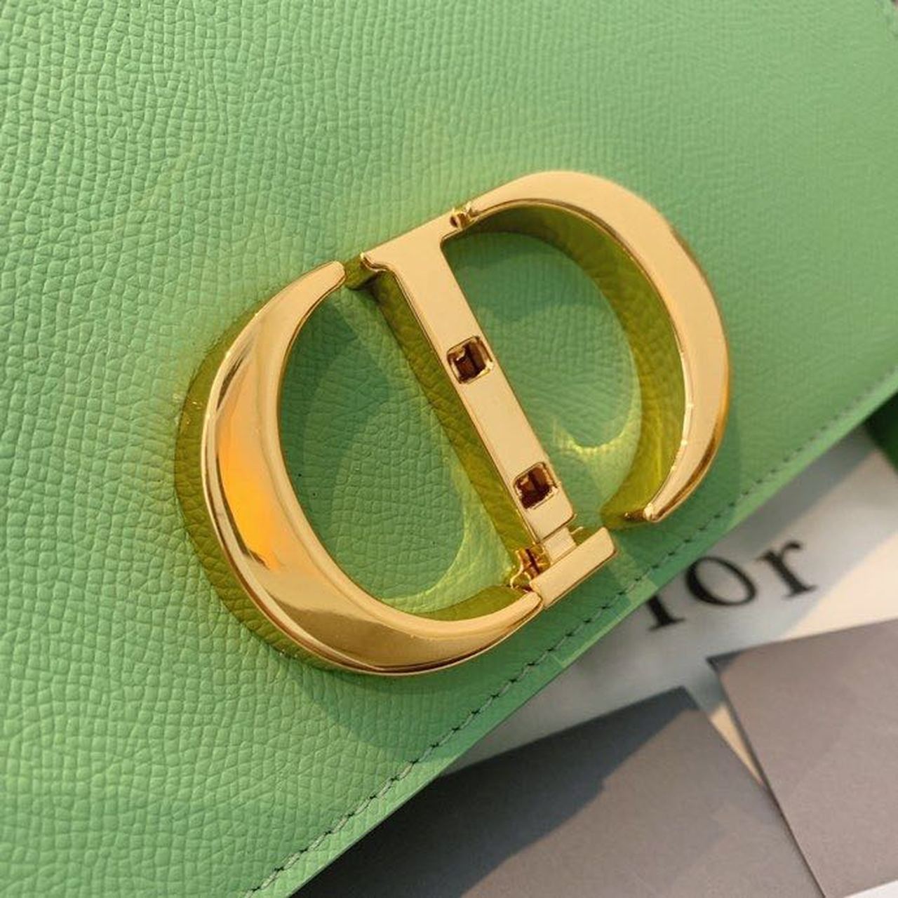 GLAMI 30 Montaigne Chained Bag Deep Mint Green Box For Women 24cm/9in CD