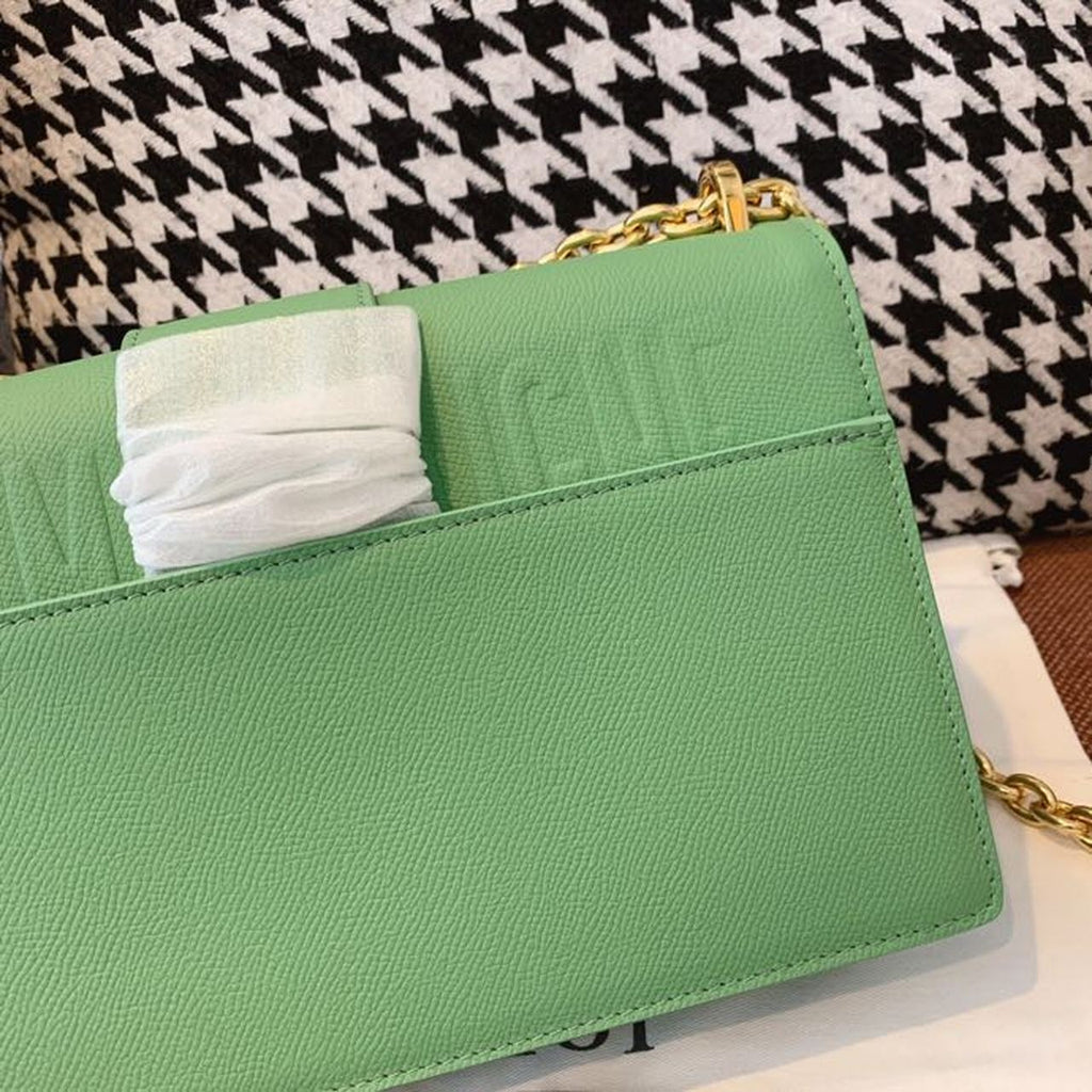 GLAMI 30 Montaigne Chained Bag Deep Mint Green Box For Women 24cm/9in CD