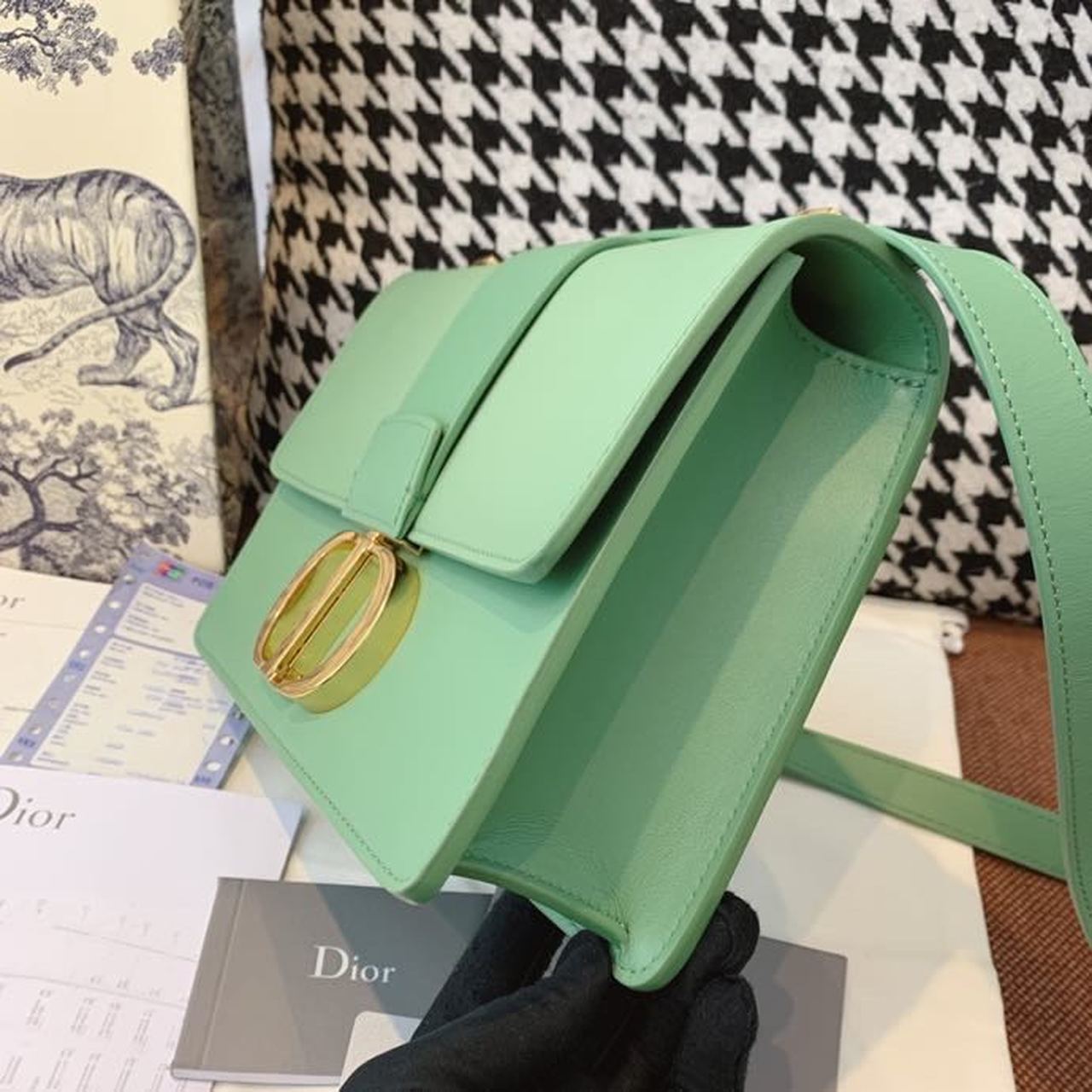 GLAMI MeGLAMIum 30 Montaigne Bag Deep Mint Green Box For Women 24cm/9in CD