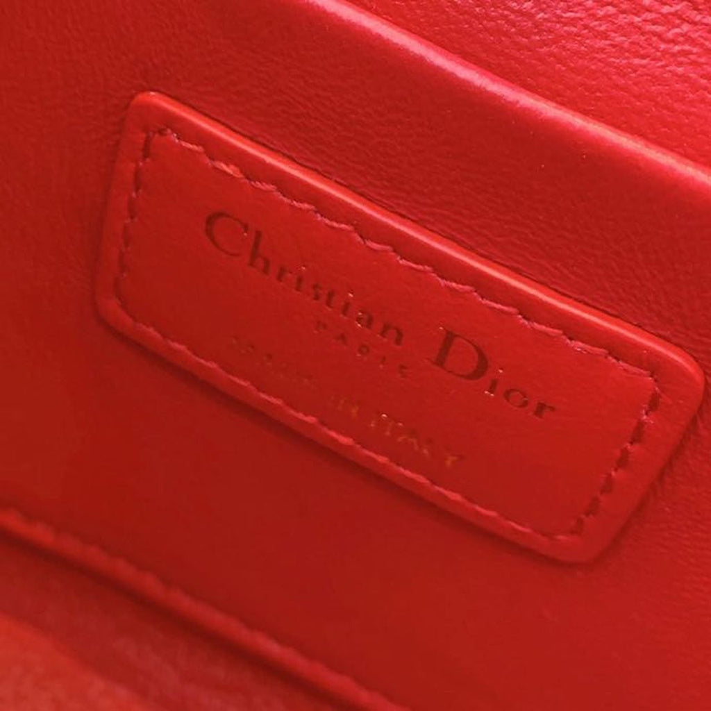 GLAMI Mini 30 Montaigne Bag Gold Toned Hardware Red For Women 18cm/7in CD