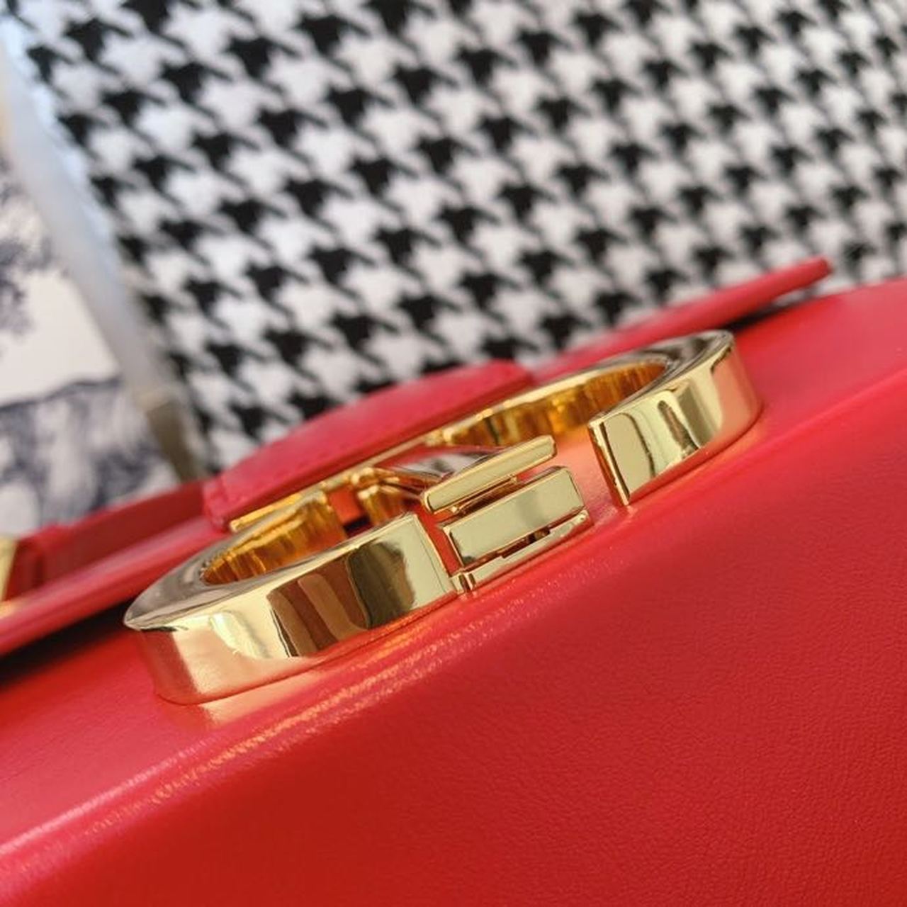 GLAMI Mini 30 Montaigne Bag Gold Toned Hardware Red For Women 18cm/7in CD
