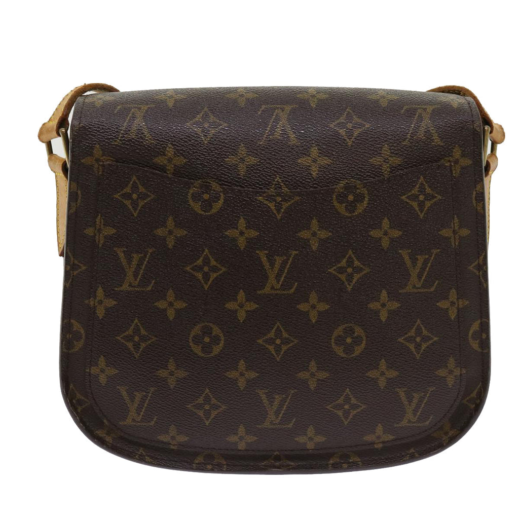 Coated Canvas Shoulder Bag with Golden Hardware and Adjustable Strap