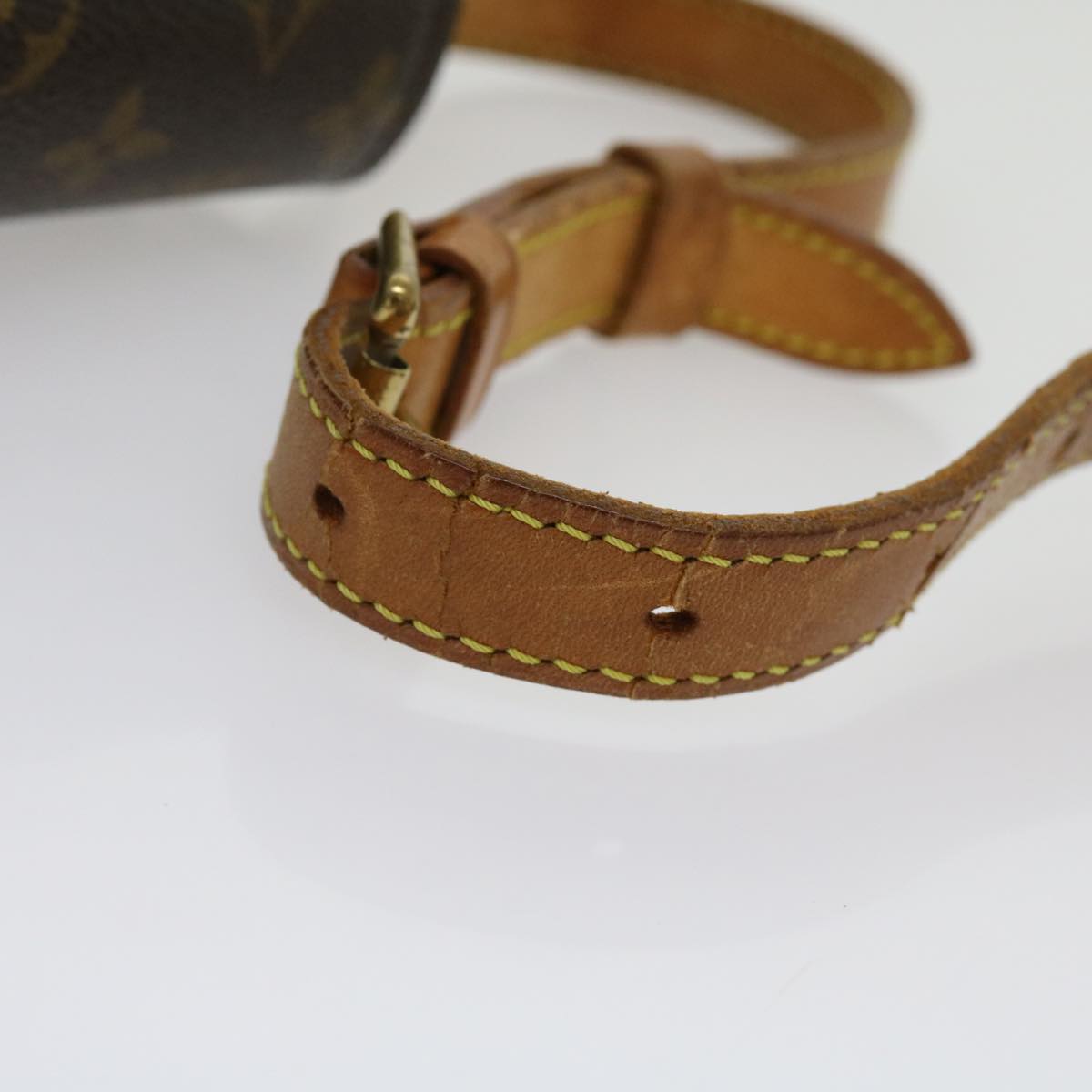 Coated Canvas Shoulder Bag with Golden Hardware and Adjustable Strap