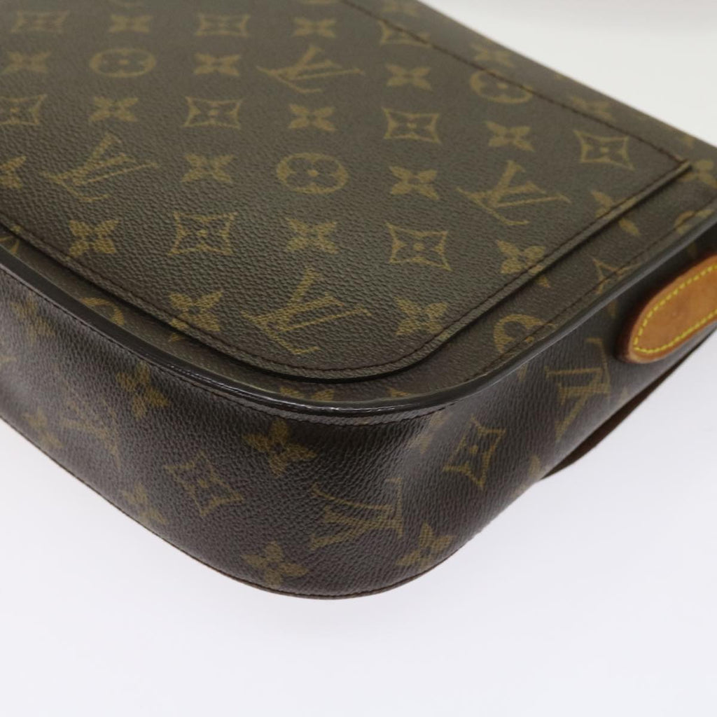 Coated Canvas Shoulder Bag with Golden Hardware and Adjustable Strap
