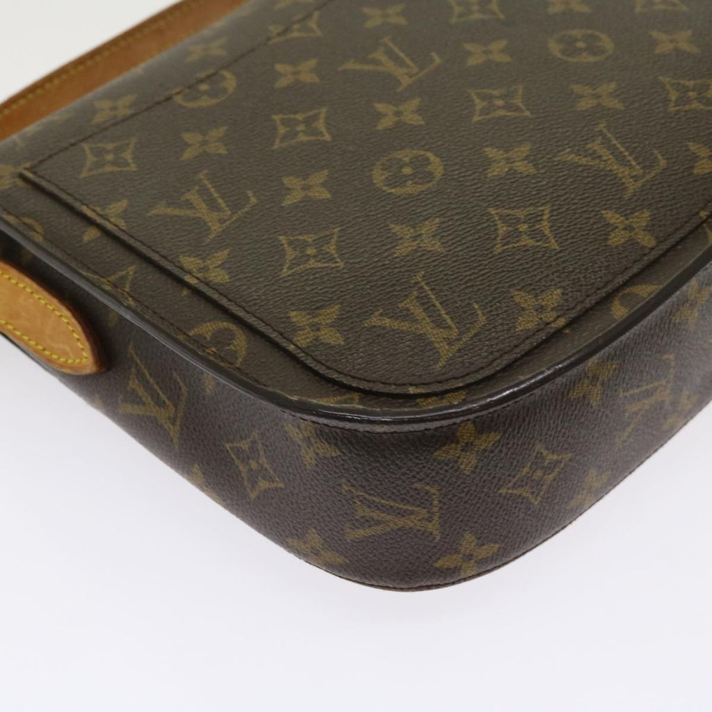 Coated Canvas Shoulder Bag with Golden Hardware and Adjustable Strap