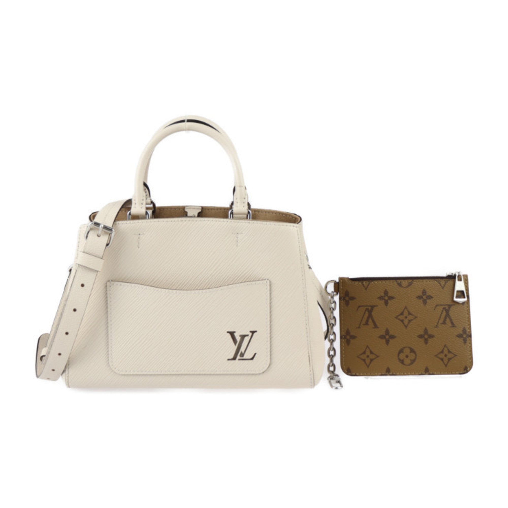 Epi Leather Tote Bag with Playful Details and Removable Pocket