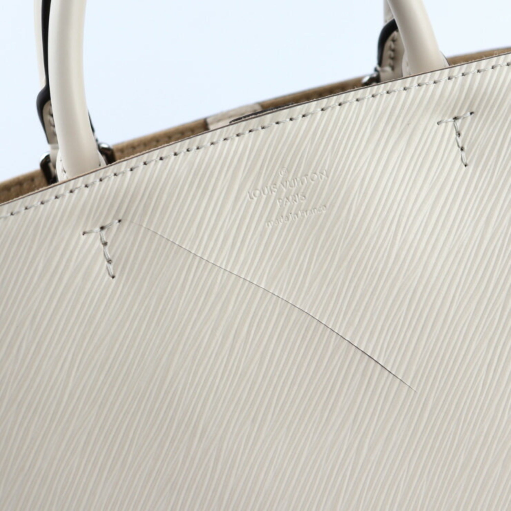 Epi Leather Tote Bag with Playful Details and Removable Pocket
