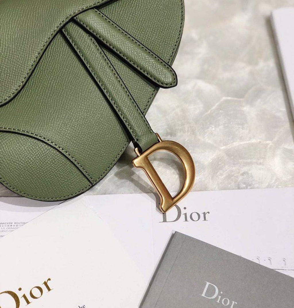 GLAMI Saddle Bag GLAMIdar Green Grained Canvas Spring For Women 20cm/8in CD