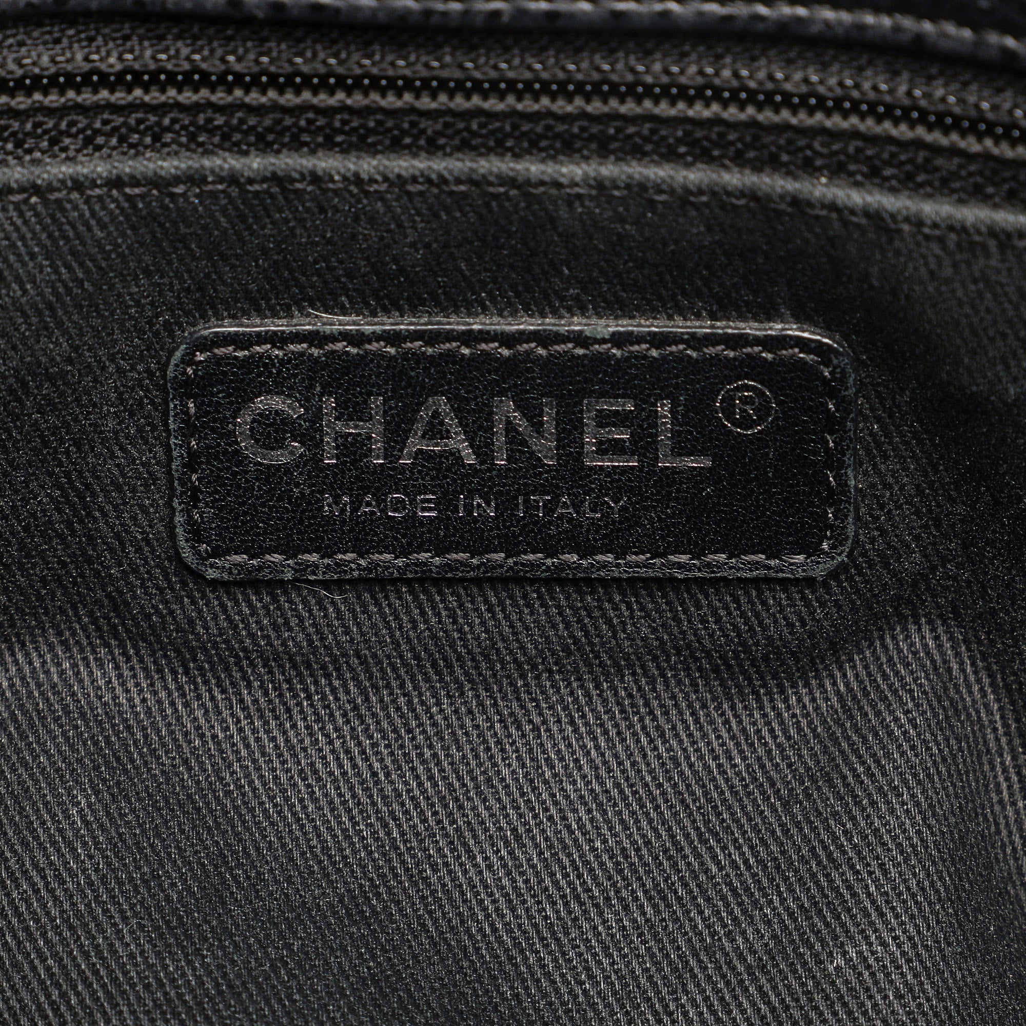 Black Chanel CC Caviar Tote Bag