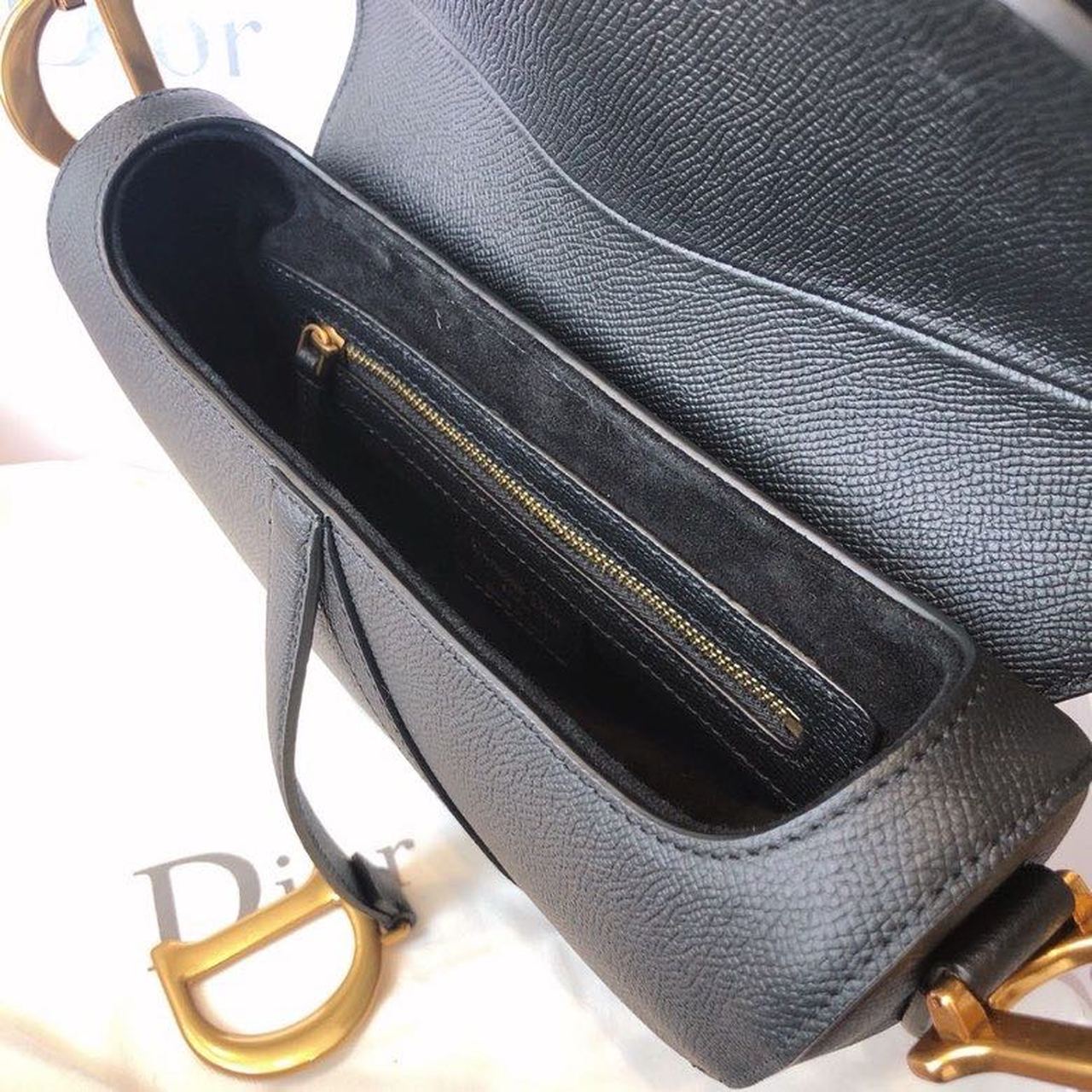 GLAMI Saddle Bag Black Grained For Women 10in/25cm CD M0446CBAA_M900