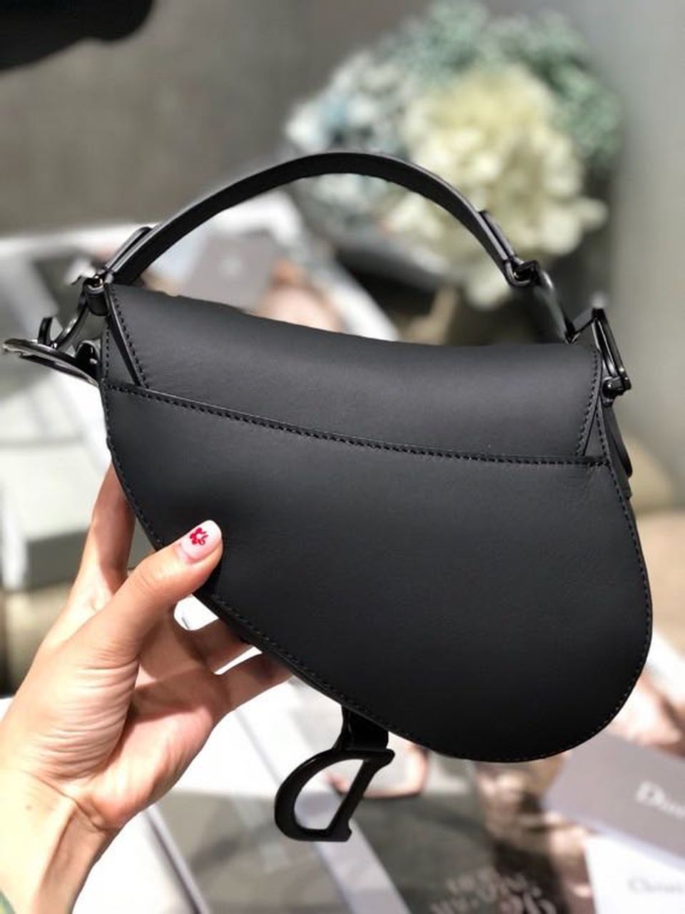GLAMI Mini Saddle Bag Black Ultramatte For Women 19.5cm/7.6in CD