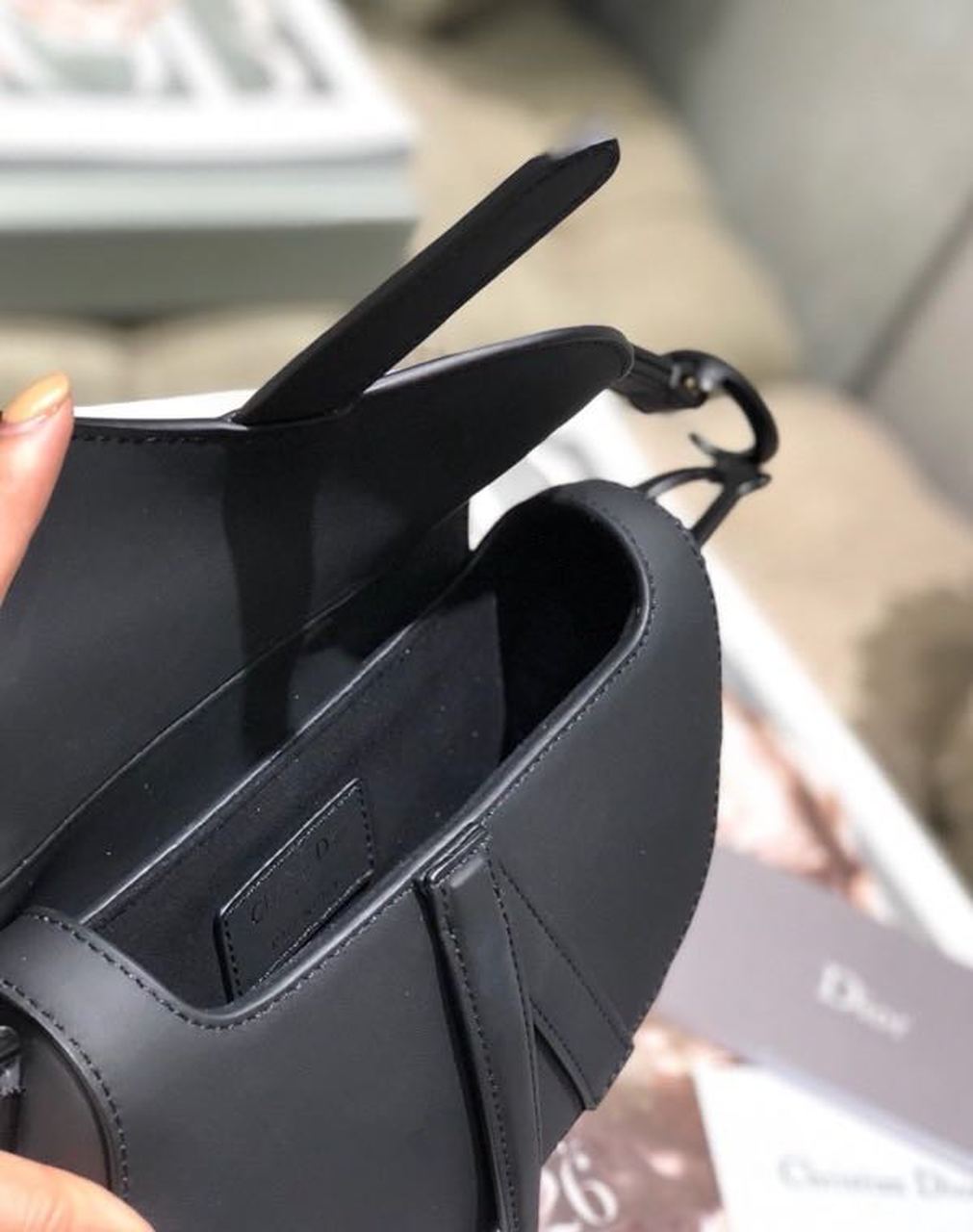 GLAMI Mini Saddle Bag Black Ultramatte For Women 19.5cm/7.6in CD