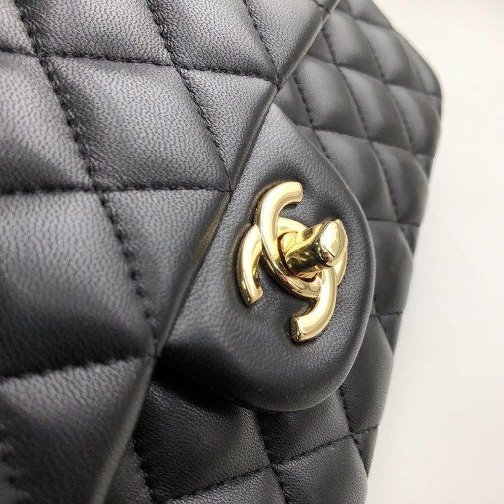 CHL Classic Handbag Gold Toned Hardware Black For Women, Women’s Bags, Shoulder And Crossbody Bags 10.2in/26cm A01112