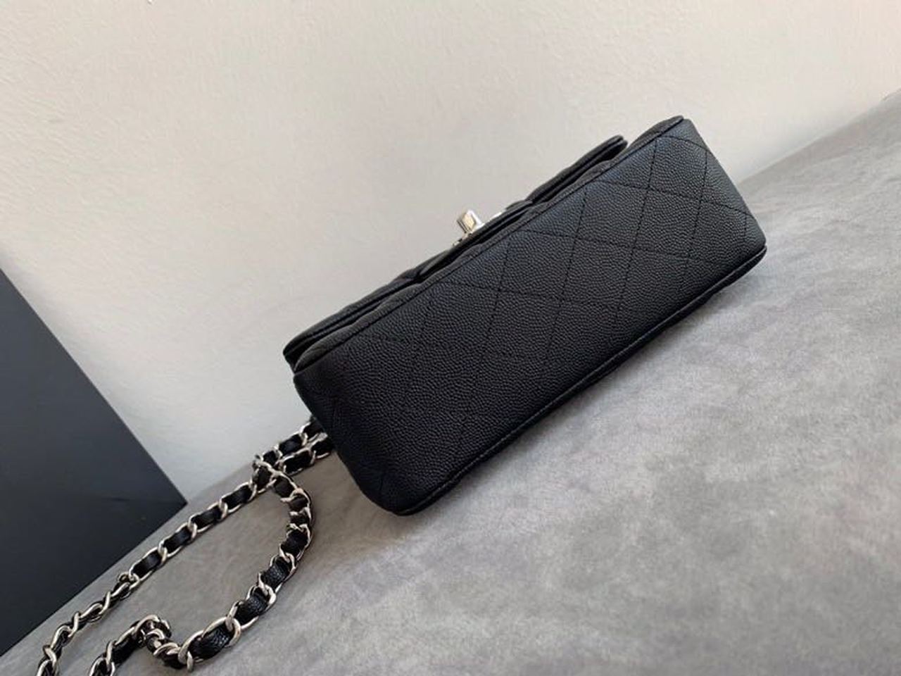 CHLSmall Classic Handbag Rose Gold Toned Hardware Black For Women Bags, Shoulder and Crossbody Bags 7.8in/20cm A01113
