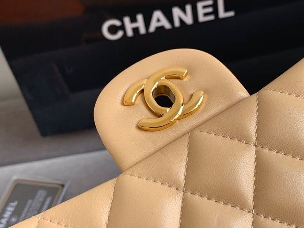 CHL Classic HandBag Beige For Women 9.9in/25.5cm A01112