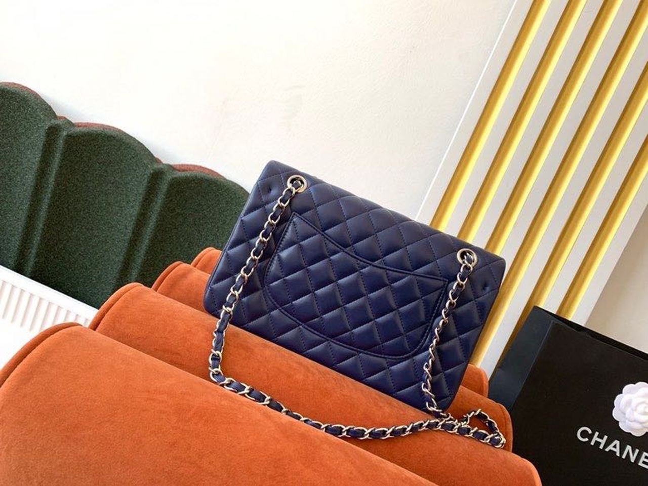 CHL Classic Handbag Navy Blue For Women, Women’s Bags, Shoulder And Crossbody Bags 10.2in/26cm A01112