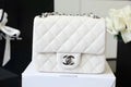 CHL Classic Mini Flap Bag Silver Hardware White For Women 6.6in/17cm A35200