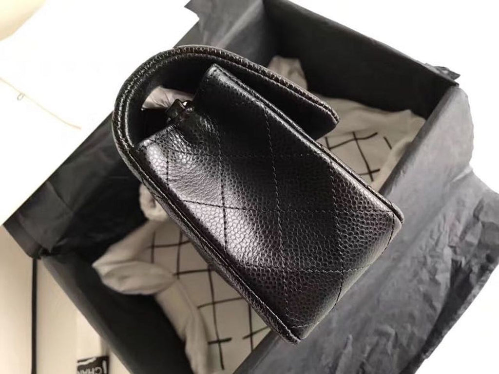 CHLSmall Classic Handbag Silver Hardware Black For Women, Women’s Bags, Shoulder and Crossbody Bags 7.8in/20cm A01113