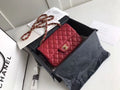 CHL Classic HandBag With Charm Chain CHL Gold Toned Hardware Red For Women
