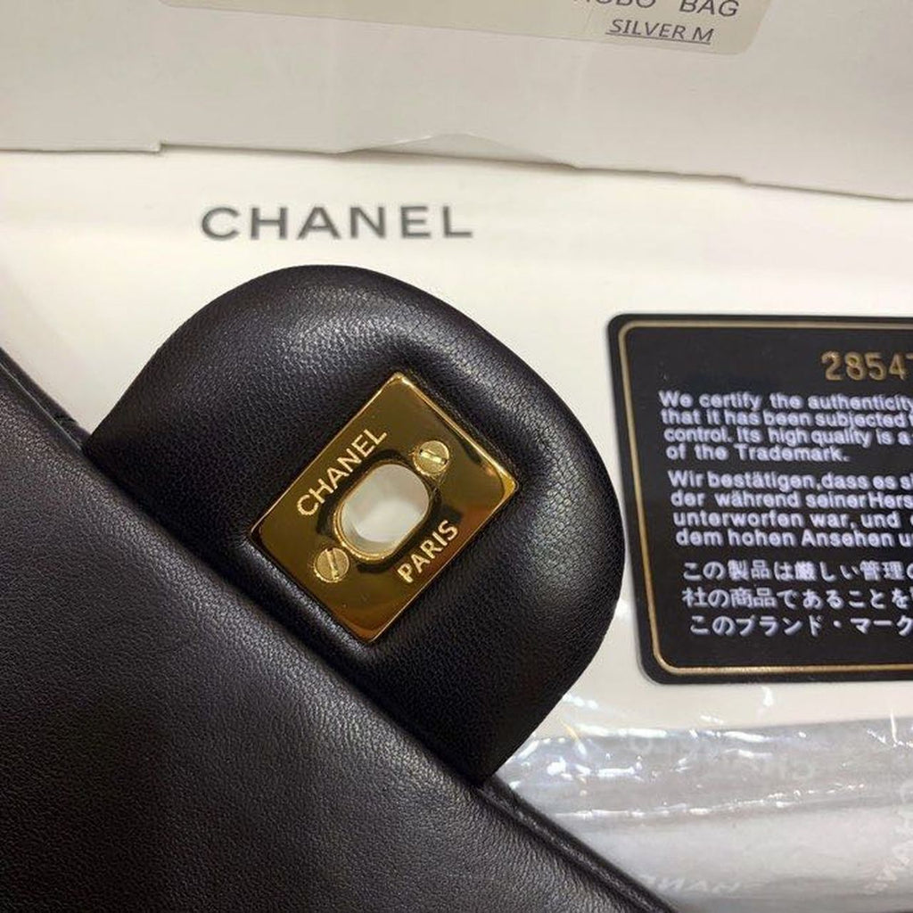 CHL Classic Flap Bag Gold Toned Hardware Black For Women, Women’s Bags, Shoulder And Crossbody Bags 7.8in/20cm A01116