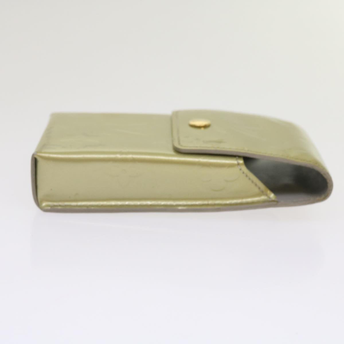 Grey Patent Leather Cigarette Case with Shoulder Strap