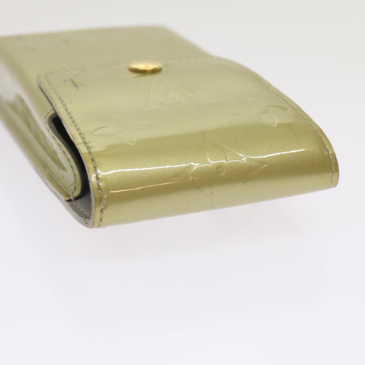 Grey Patent Leather Cigarette Case with Shoulder Strap