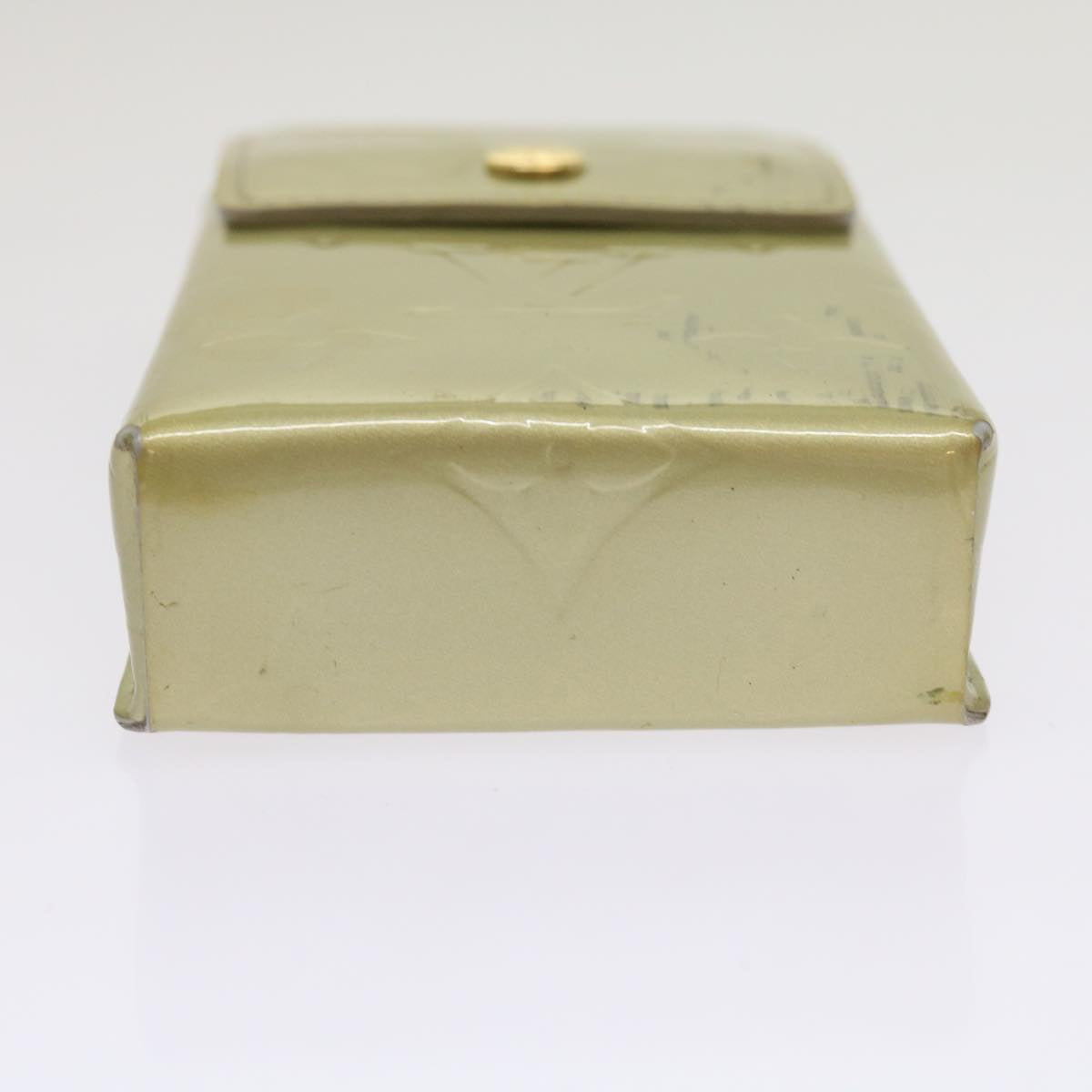 Grey Patent Leather Cigarette Case with Shoulder Strap