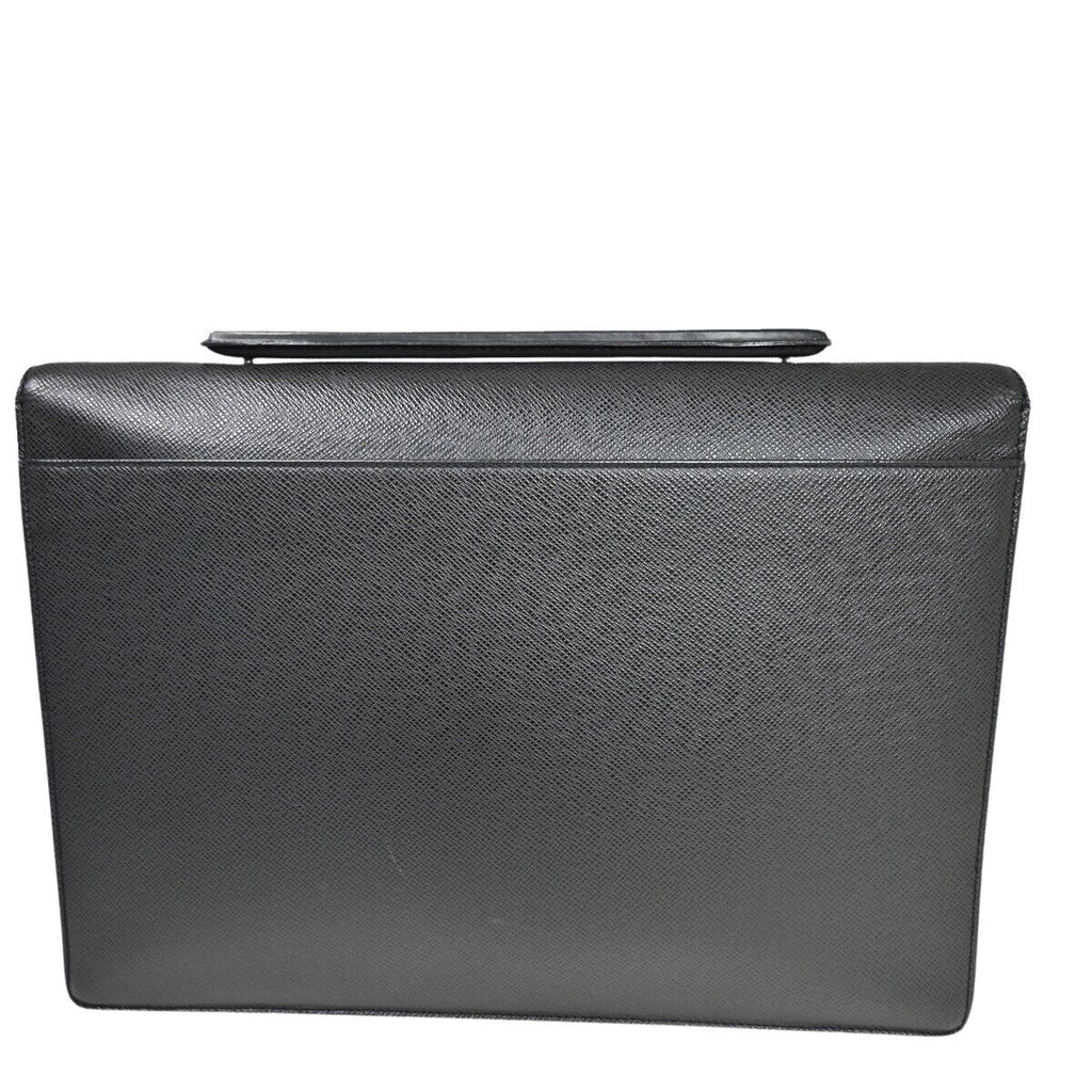 Sleek Leather Briefcase with Two Compartments