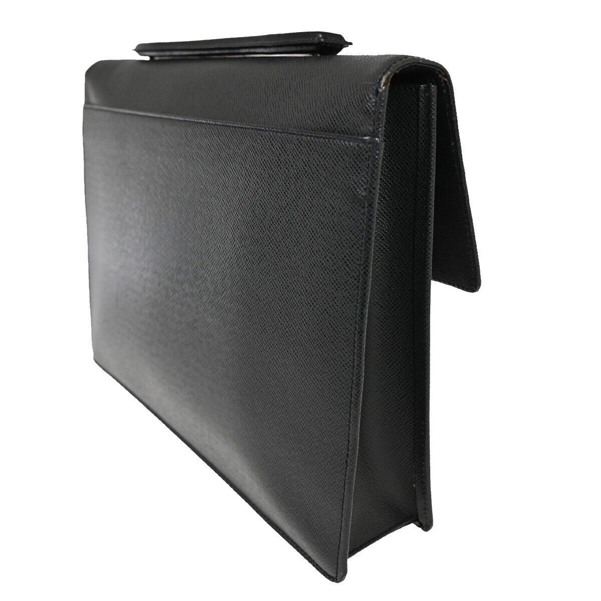 Sleek Leather Briefcase with Two Compartments