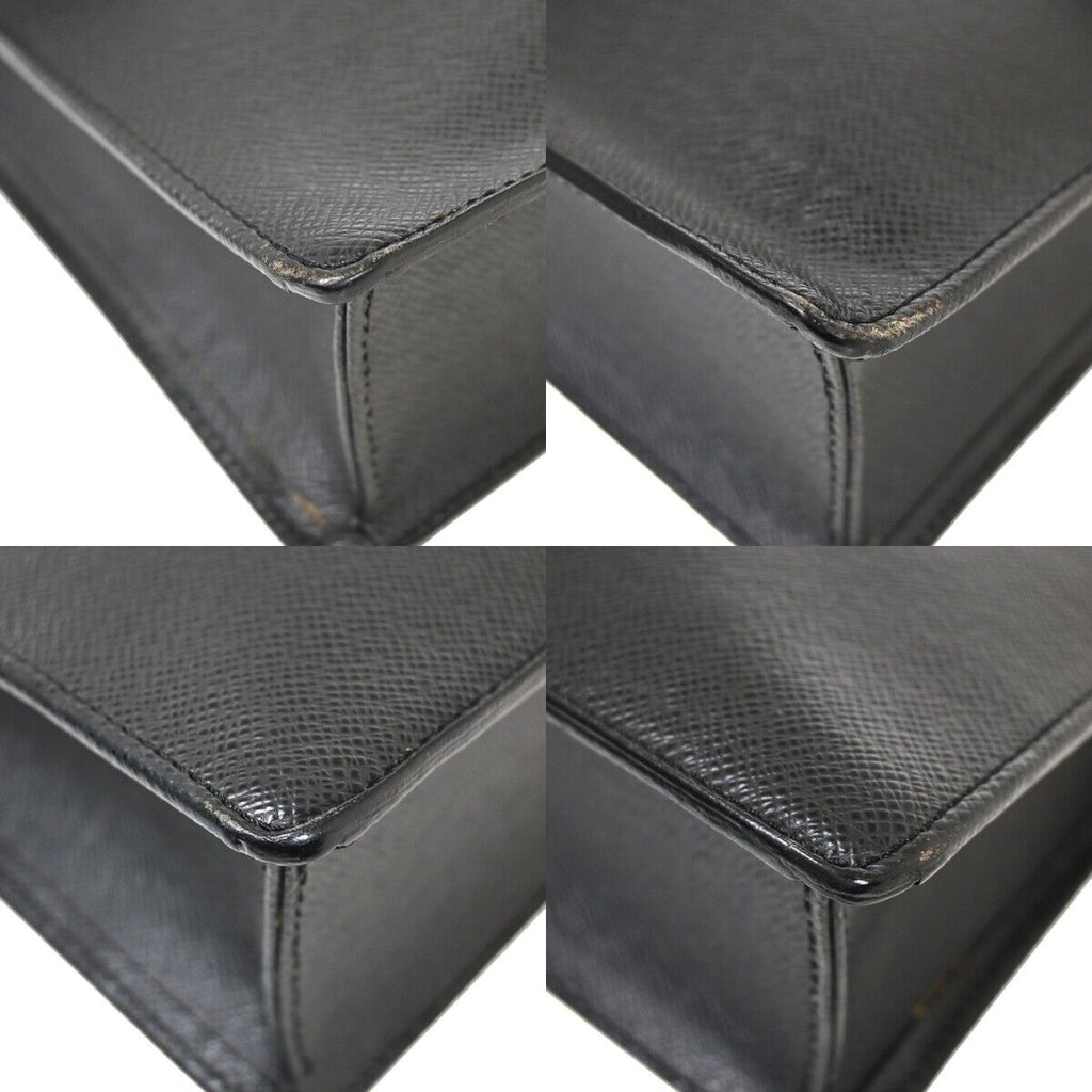 Sleek Leather Briefcase with Two Compartments